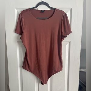 Express Women's Terracotta Bodysuit body contour size XL NWOT